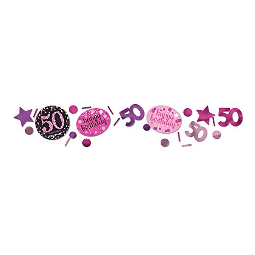 Amscan 9900610 - Konfetti 50 Sparkling Celebration, Folie/Papier, 34 g, Streudeko, Tischdekoration, Geburtstag, Happy Birthday von amscan