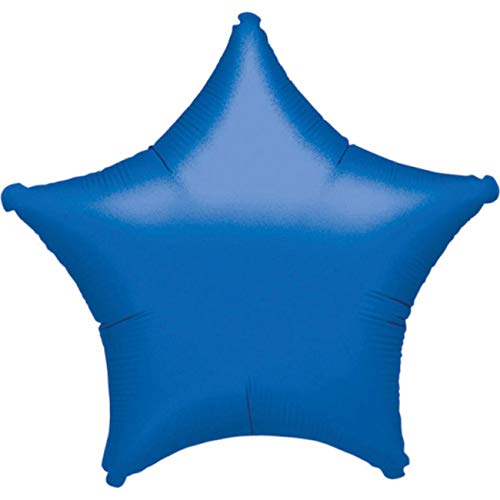 Royal Blue Solid Star Foil Balloon 20", Bulk von amscan