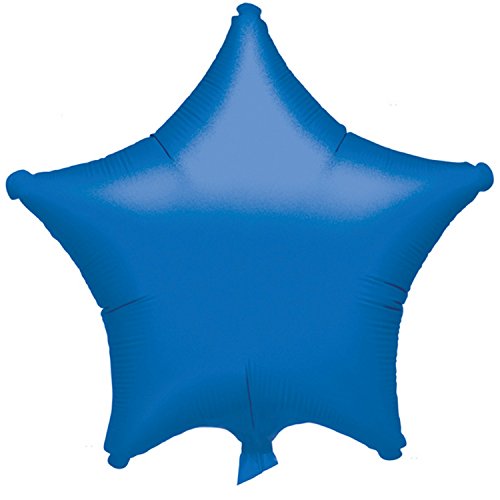 Royal Blue Solid Star Foil Balloon 20", Bulk von amscan