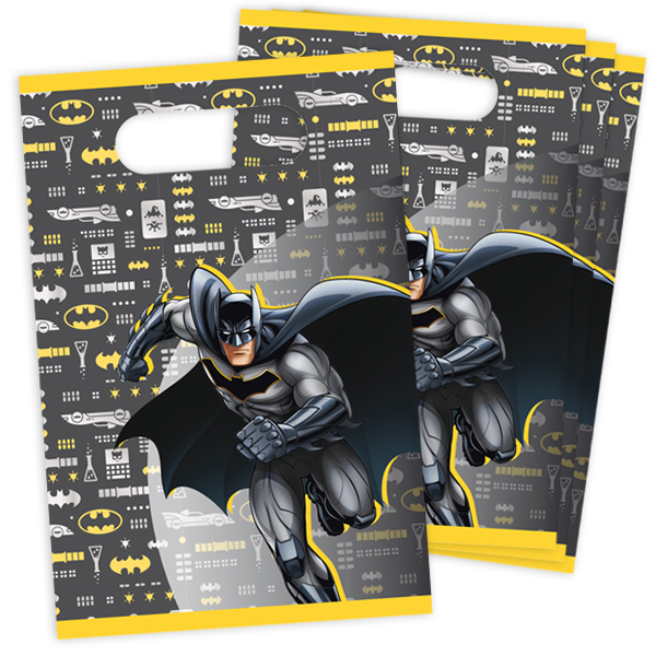 Batman Mitgebseltütchen im 8er Pack, 15,8cm x 23,6cm von Amscan