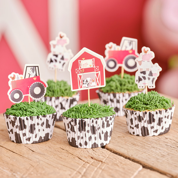 Cupcake-Picker Bauernhof, 12 Stück, 9cm x 5cm Cupcake-Picker Bauernhof, 12 Stück, 9cm x 5cm von Amscan