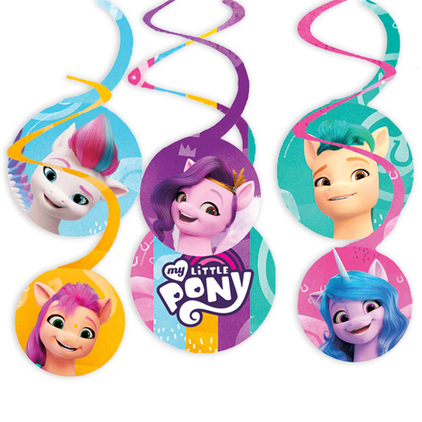 Deko-Spiralen "My Little Pony" aus Pappe, 6er Pack, 30-60cm Deko-Spiralen "My Little Pony" aus Pappe, 6er Pack, 30-60cm von Amscan