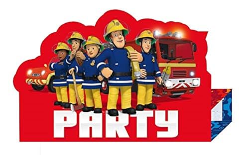 Fireman Sam Stand-up Invitations /8 von amscan