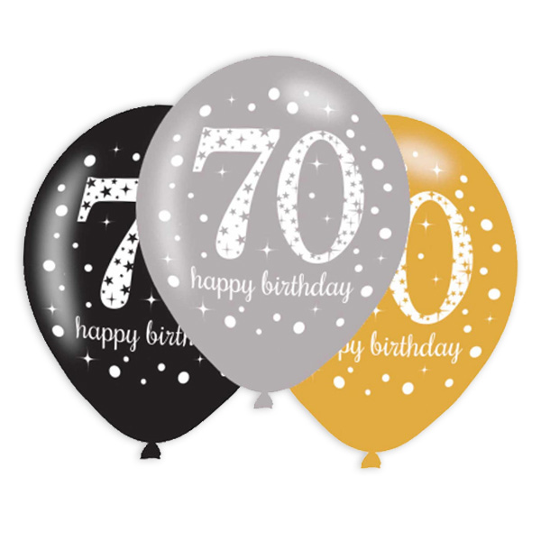 Latexballons 70. Geburtstag, 6er Pack, 27,5cm Latexballons 70. Geburtstag, 6er Pack, 27,5cm von Amscan