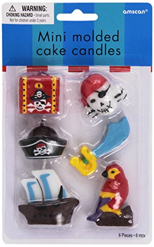 Pirate Party Mini Moulded Cake Candles (6 pc) Pirate Party Mini Moulded Cake Candles (6 pc) von amscan
