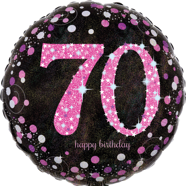 amscan Folienballon Happy Birthday 70 - Ø 43 cm schwarz/pink Konfetti. amscan Folienballon Happy Birthday 70 - Ø 43 cm schwarz/pink Konfetti. von Amscan