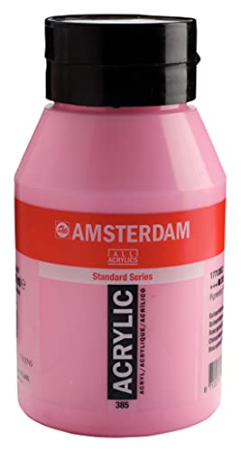 Talens AMSTERDAM Acrylfarben, 1000 ml Flasche, 385 Chinacridonrosa hell von Amsterdam