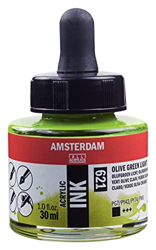 Amsterdam 17206210 Acrylfarbe, Olive GRN, Olivgrünes Licht, Einheitsgröße von Amsterdam