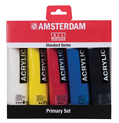 Amsterdam Acrylfarbe 120-ml-Set / 5 Grundfarben, bunt von Amsterdam