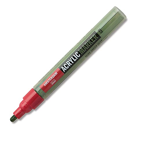Amsterdam Acrylic Marker - 4 mm Olivgrün dunkel 622 - Hohe Lichtechtheit - Permanentgrün auf Wasserbasis - Wendeschreibfeder - Ideal für Kunst und Kunsthandwerk Amsterdam Acrylic Marker - 4 mm Olivgrün dunkel 622 - Hohe Lichtechtheit - Permanentgrün auf Wasserbasis - Wendeschreibfeder - Ideal für Kunst und Kunsthandwerk von Amsterdam