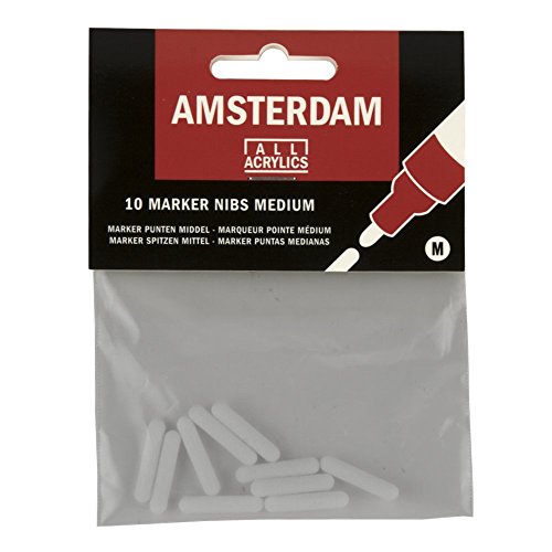 Amsterdam Paint Marker 4 mm Nibs 10 Pk, Weiß, One Size von Amsterdam