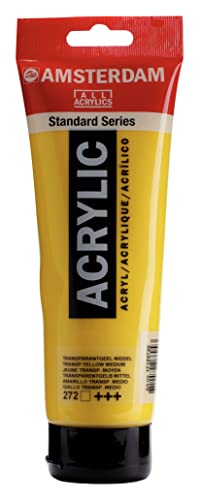 Amsterdam Standard Series Acrylfarbe Tube 250 ml Transparentgelb Mittel 272 (17122720) von Amsterdam