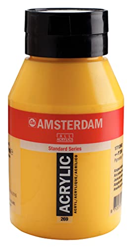 Talens AMSTERDAM Acrylfarben, 1000 ml Flasche, 269 Azogelb mittel von Amsterdam