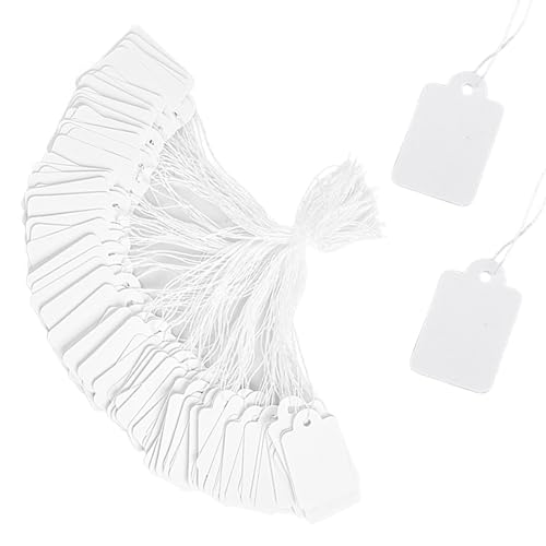 500 Stück Preisschilder Anhänger, 35 * 22mm Preisetiketten, Preisschilder Flohmarkt Etiketten Anhänger Hängeetiketten mit Faden für Schmuck Display 500 Stück Preisschilder Anhänger, 35 * 22mm Preisetiketten, Preisschilder Flohmarkt Etiketten Anhänger Hängeetiketten mit Faden für Schmuck Display von Amusingtao