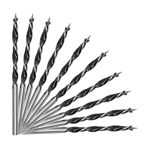 Holzbohrer-Set, 3 mm, Hartstahl, 3 mm, Bohrer für saubere Holzbearbeitung, 10 Stück Holzbohrer-Set, 3 mm, Hartstahl, 3 mm, Bohrer für saubere Holzbearbeitung, 10 Stück von Amusingtao