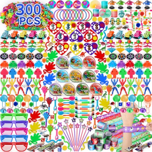 AmyBenton Kindergeburtstag Mitgebsel Set, 300pcs Pinata Füllung, Give Aways Kindergeburtstag, Goodie Bag Kindergeburtstag, Gastgeschenk Kindergeburtstag Mädchen Jung von Amy & Benton