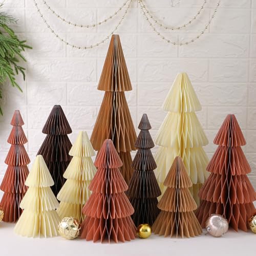 Amyhill 10 Stück große, neutrale Weihnachtsbaum-Waben, 20,3 cm, 30,5 cm, 30,5 cm, 40,6 cm, 40,6 cm, 50,8 cm, 50,8 cm, 50,8 cm, 40,6 cm, 50,8 cm, 50,8 von Amyhill