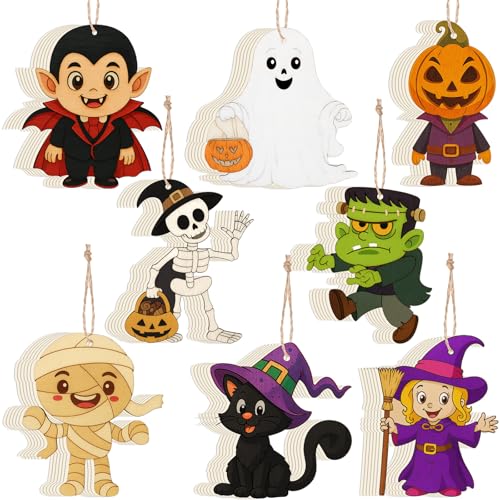 Amyhill 48 Stück Halloween-Holzmalerei Handwerk Bulk Halloween Holzausschnitte zum Basteln hängende Holzscheiben Ornamente DIY Holzmalerei Dekorationen für Partyzubehör Amyhill 48 Stück Halloween-Holzmalerei Handwerk Bulk Halloween Holzausschnitte zum Basteln hängende Holzscheiben Ornamente DIY Holzmalerei Dekorationen für Partyzubehör von Amyhill