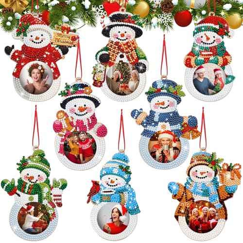 Amyhill 8 Stück Weihnachten Diamant Kunst Pakete Weihnachten Bilderrahmen Ornamente Holzgemälde Weihnachtsmann Schneemann Bilderrahmen Baumschmuck DIY Xmas Foto für Party Winter Handwerk Geschenke Amyhill 8 Stück Weihnachten Diamant Kunst Pakete Weihnachten Bilderrahmen Ornamente Holzgemälde Weihnachtsmann Schneemann Bilderrahmen Baumschmuck DIY Xmas Foto für Party Winter Handwerk Geschenke von Amyhill