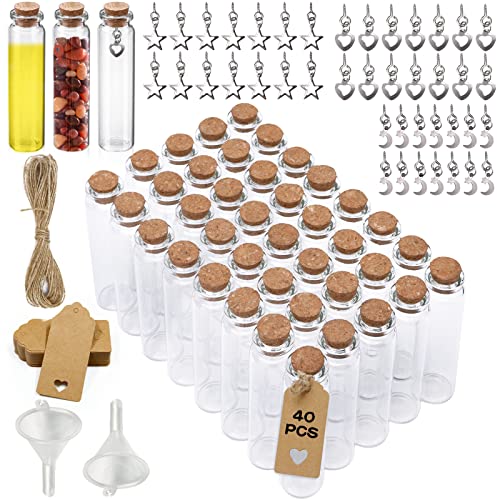 Amzeeniu 40x Mini Glasflaschen mit Korken 20ml Kleine Flaschen,Reagenzglas Gewürzgläser , zum Befüllen als Gastgeschenke Hochzeit mit Anhänger,Karten,Trichter,Seil Amzeeniu 40x Mini Glasflaschen mit Korken 20ml Kleine Flaschen,Reagenzglas Gewürzgläser , zum Befüllen als Gastgeschenke Hochzeit mit Anhänger,Karten,Trichter,Seil von Amzeeniu