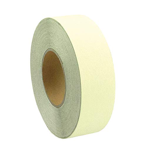 AnTina TAPES® nach-leuchtendes Grip-Tape Anti-Rutsch-Band für Innen- & Außenbereiche, rutschfestes Klebeband & Sicherheitsband, stark selbstklebend (25mm x 6m, Nachleuchtend) von AnTina TAPES