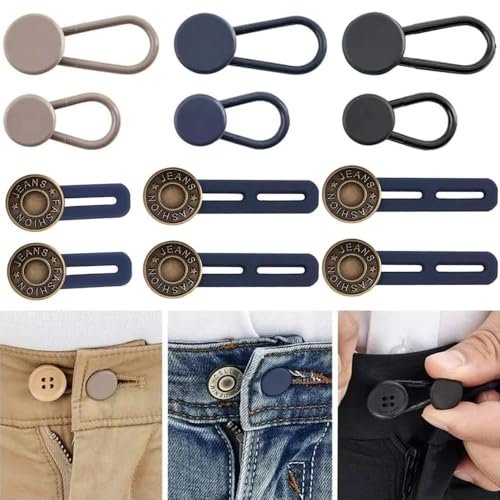 12 Stück Hosenbunderweiterung Knopf,Hosen Expander Button,Jeans Einziehbare Knöpfe,Verstellbarer Hosenknopf Verlängerung,für Jeans Hosen, Hosenerweiterung Schwangerschaft 12 Stück Hosenbunderweiterung Knopf,Hosen Expander Button,Jeans Einziehbare Knöpfe,Verstellbarer Hosenknopf Verlängerung,für Jeans Hosen, Hosenerweiterung Schwangerschaft von AnaTI