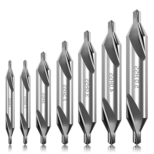 7-teiliges Zentrierbohrer-Set, M2 Hochgeschwindigkeitsstahl, 60-Grad-Winkel, Zentrierbohrer-Set, Kegelsenker, Werkzeuge für Drehmaschine, Metallbearbeitung, Größe 1,0, 1,5, 2,0, 2,5, 3,0, 4,0, 5,0 7-teiliges Zentrierbohrer-Set, M2 Hochgeschwindigkeitsstahl, 60-Grad-Winkel, Zentrierbohrer-Set, Kegelsenker, Werkzeuge für Drehmaschine, Metallbearbeitung, Größe 1,0, 1,5, 2,0, 2,5, 3,0, 4,0, 5,0 von AnaTI