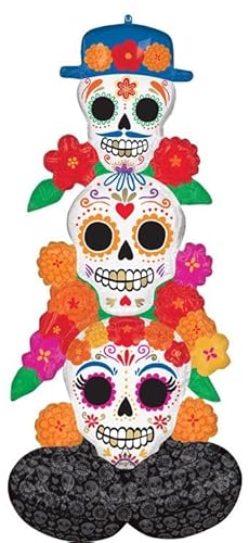 134,6 cm Tag der Toten Día de Los Muertos Sugar Skulls Halloween Dekoration Display Airloonz Air Fill Only 134,6 cm Tag der Toten Día de Los Muertos Sugar Skulls Halloween Dekoration Display Airloonz Air Fill Only von Anagram