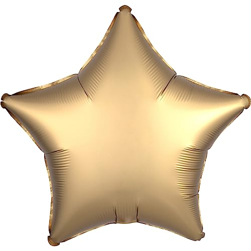 Amscan 3680401 - Standard Folienballon Satin Luxe Gold Sateen, Stern, Durchmesser 43 cm, Luftballon, Heliumballon Amscan 3680401 - Standard Folienballon Satin Luxe Gold Sateen, Stern, Durchmesser 43 cm, Luftballon, Heliumballon von Anagram