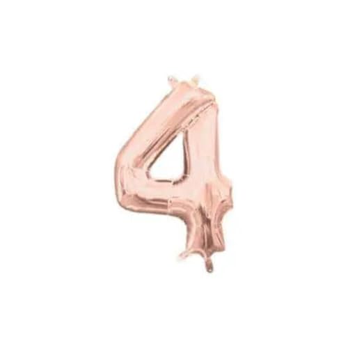 Anagram Ball Foil 16""-40 cm Nummer 4 Rose Gold, Gold, Gold, Gold, 7A3748911 Anagram Ball Foil 16""-40 cm Nummer 4 Rose Gold, Gold, Gold, Gold, 7A3748911 von Anagram