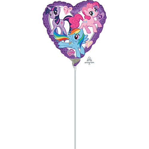 Anagram - Foil Mini 9"-23 cm My Little Pony Heart-Si Gonfia Luftballon, mehrfarbig, 7A2479809 von Anagram