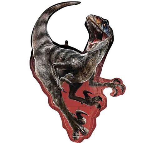 Anagram Jurassic World Velociraptor Super Shape Folienballon, 83 cm, Mehrfarbig Anagram Jurassic World Velociraptor Super Shape Folienballon, 83 cm, Mehrfarbig von Anagram