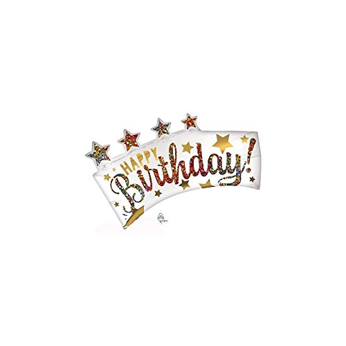 Anagram Palloncini Happy Birthday Glitter Banner Mini Minishape 12X7. 5pz Anagram Palloncini Happy Birthday Glitter Banner Mini Minishape 12X7. 5pz von Anagram