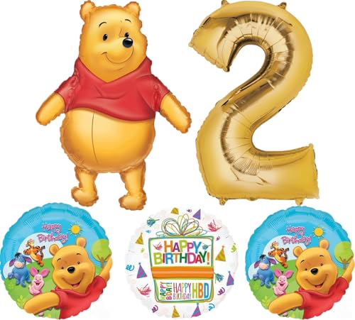 Winnie Puuh 2. Geburtstag Party Supplies Folienballon Blumenstrauß Dekorationen Winnie Puuh 2. Geburtstag Party Supplies Folienballon Blumenstrauß Dekorationen von Anagram
