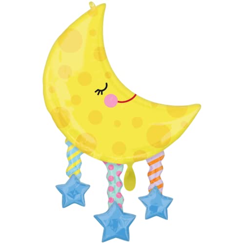 amscan Ballon Mond und Sterne Folie gelb amscan Ballon Mond und Sterne Folie gelb von Anagram