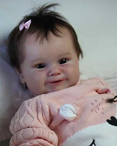 Anano 20 Zoll Süße Reborn Baby Puppen Maddie Weiche Tuch Körper mit offenen Augen Real Life Puppe mit Kleidung Geschenk Set für Kinder Alter 3+ von Anano
