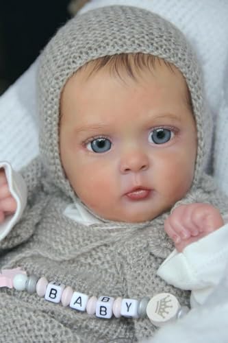 Anano Reborn Baby Junge 48cm Silikon Reborn Toddler Mädchen Augen Öffnen Realistische Newborn Babypuppe Lebensechte Puppen Die Aussehen Wie Echte Babys Mit Kleidung Und Zubehör von Anano