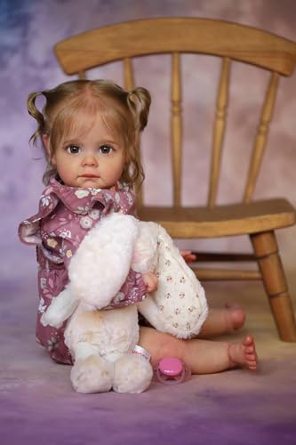 Anano Reborn Baby Mädchen Silikon Puppe Baby Realistische Handgezeichnete Adern 24 Zoll Silikon Newborn Baby Puppe Lebensechte Babypuppen Reborn Toddler Mit Kleidung Und Zubehör von Anano