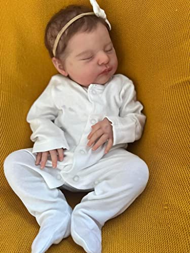 Anano Reborn Dolls Baby 48 cm lebensechte Babypuppen, die echt aussehen, Silikon Reborn Babys realistische Reborn Baby-Puppen mit Kleidung und Schnuller von Anano