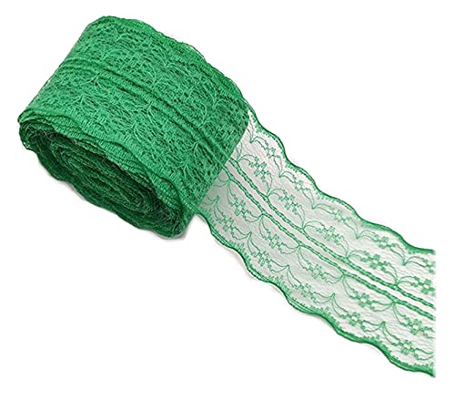 Anawakia 10 m Spitzenbordüre Spitzenband Dünne Spitze Stoff Ribbon Trim 4,5 cm Breite Lace Trim Ribbon für DIY Handwerk Kleidung Zubehör Hochzeit Brithday Weihnachtsdekoration (Grün) von Anawakia