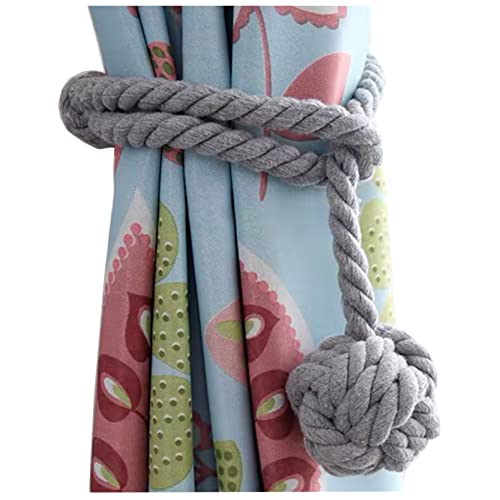Anawakia 2 Stück Vorhang Zugband Gardine Gardinenhalter Vorhanghalter Raffhalter Holdback Gebinde Tie Band (Grau) von Anawakia