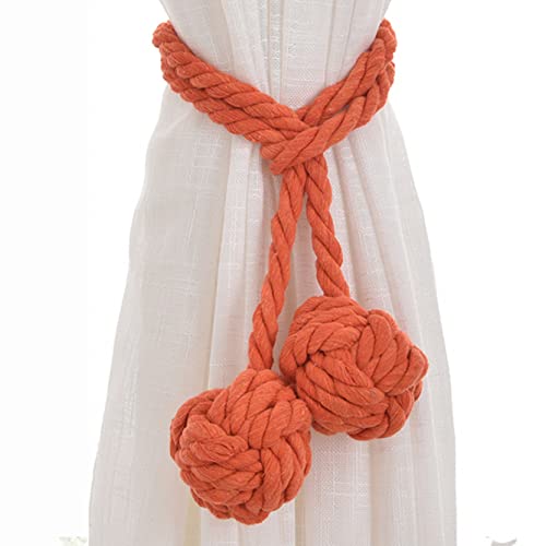 Anawakia 2 Stück Vorhang Zugband Gardine Gardinenhalter Vorhanghalter Raffhalter Holdback Gebinde Tie Band (Orange) von Anawakia