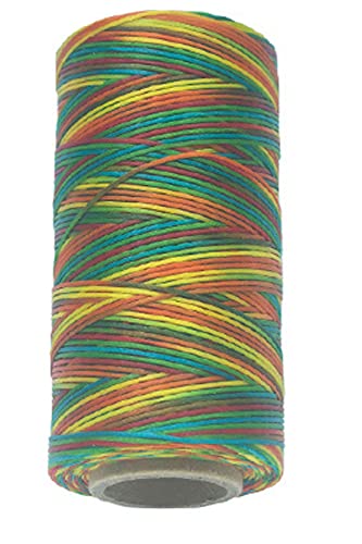 Anawakia 260 m Wachsfaden Nähgarn Allesnäher Gewachst Ledergarn Wachsband Thread Cord Ledergarn Nähen Handwerk Sattlergarn Zwirn Ø 0.8 mm (Bunt) von Anawakia