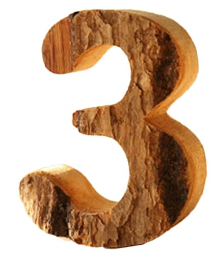 Anawakia Hölzerne Buchstaben A B C D E F G H I J K L M N O P Q R S T U V W X Y Z Vintage Massivholzrinde Holz Nummer Zahlen & 0 1 2 3 4 5 6 7 8 9 Retro DIY Dekoration (3) von Anawakia