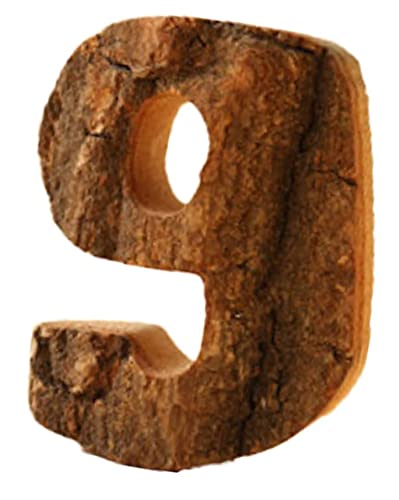 Anawakia Hölzerne Buchstaben A B C D E F G H I J K L M N O P Q R S T U V W X Y Z Vintage Massivholzrinde Holz Nummer Zahlen & 0 1 2 3 4 5 6 7 8 9 Retro DIY Dekoration (9) von Anawakia