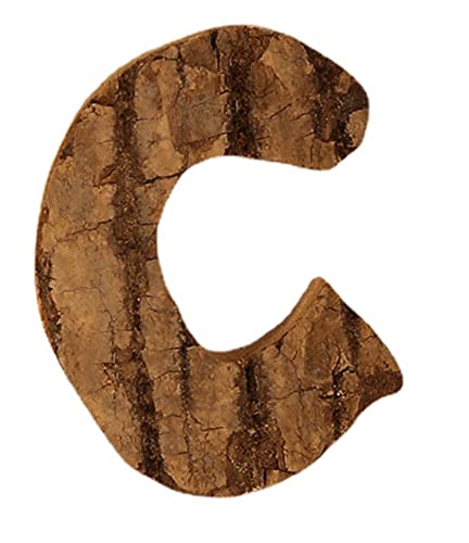 Anawakia Hölzerne Buchstaben A B C D E F G H I J K L M N O P Q R S T U V W X Y Z Vintage Massivholzrinde Holz Nummer Zahlen & 0 1 2 3 4 5 6 7 8 9 Retro DIY Dekoration (C) von Anawakia