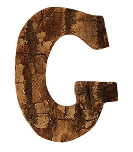 Anawakia Hölzerne Buchstaben A B C D E F G H I J K L M N O P Q R S T U V W X Y Z Vintage Massivholzrinde Holz Nummer Zahlen & 0 1 2 3 4 5 6 7 8 9 Retro DIY Dekoration (G) von Anawakia