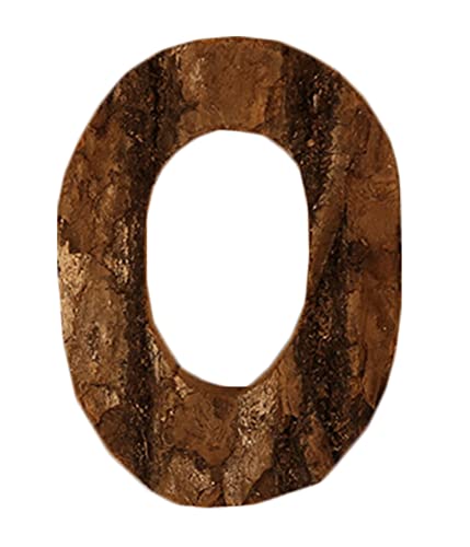 Anawakia Hölzerne Buchstaben A B C D E F G H I J K L M N O P Q R S T U V W X Y Z Vintage Massivholzrinde Holz Nummer Zahlen & 0 1 2 3 4 5 6 7 8 9 Retro DIY Dekoration (O) von Anawakia