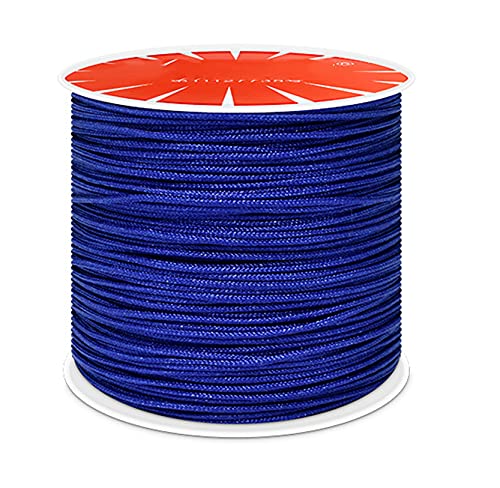Anawakia Nylonband Kordel Nylonschnur 100 m x 0,8 mm Nylon Trim Kordel Nylon-Handstrickschnur-Sickenfaden für DIY Halskette Schmuckherstellung (Blau 1) von Anawakia