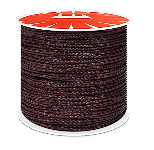 Anawakia Nylonband Kordel Nylonschnur 100 m x 0,8 mm Nylon Trim Kordel Nylon-Handstrickschnur-Sickenfaden für DIY Halskette Schmuckherstellung (Braun) von Anawakia